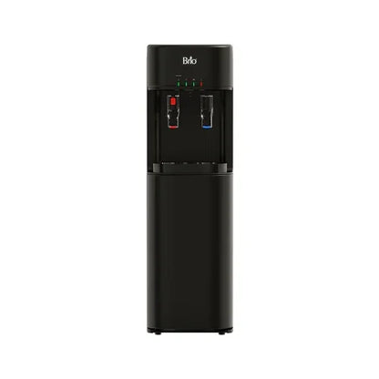 Black Brio water dispenser with hot and cold taps for office or home use